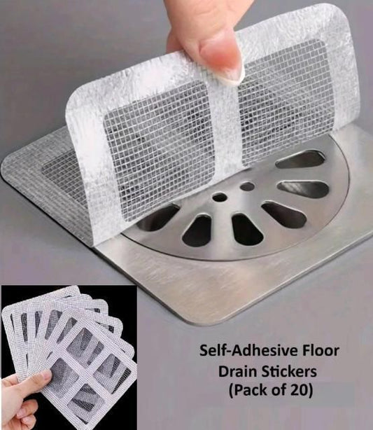 Self-Adhesive Floor Drain Stickers (Pack of 20)