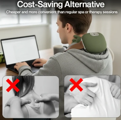 Wireless Portable Shiatsu Neck and Back Massager With Heat Thearpy